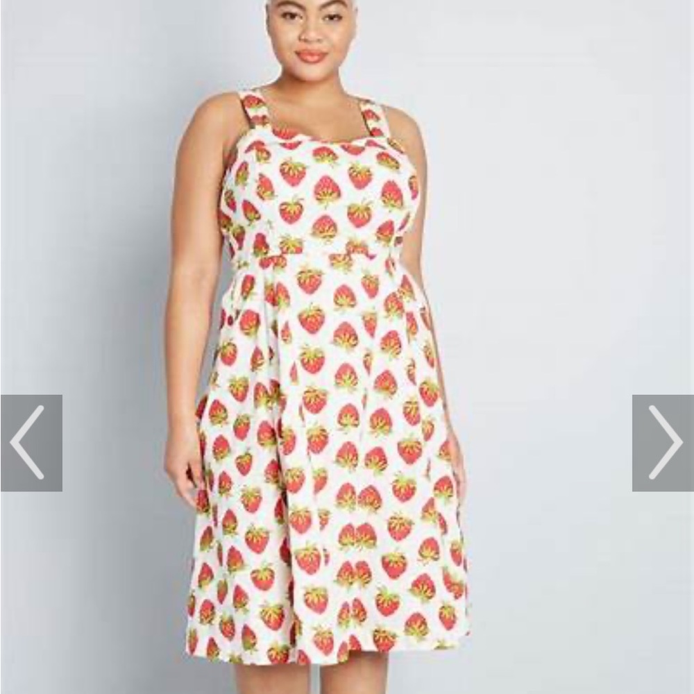 ModCloth strawberry print dress